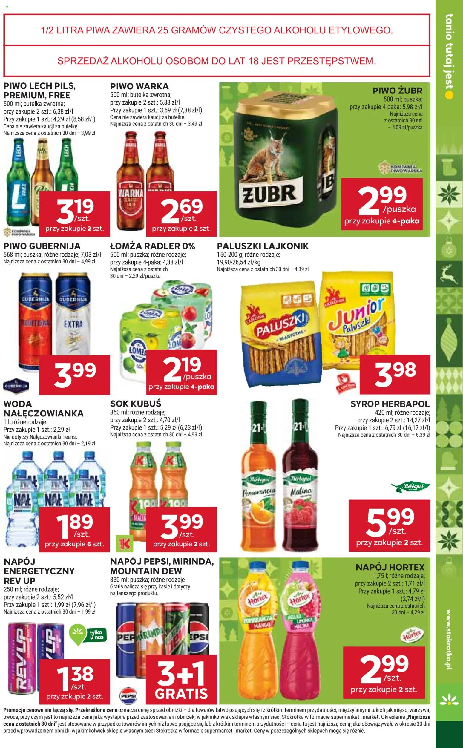 Stokrotka Gazetka od 11.12.2025 | Strona: 41 | Produkty: Warka, Piwo Warka, Paluszki, Piwo