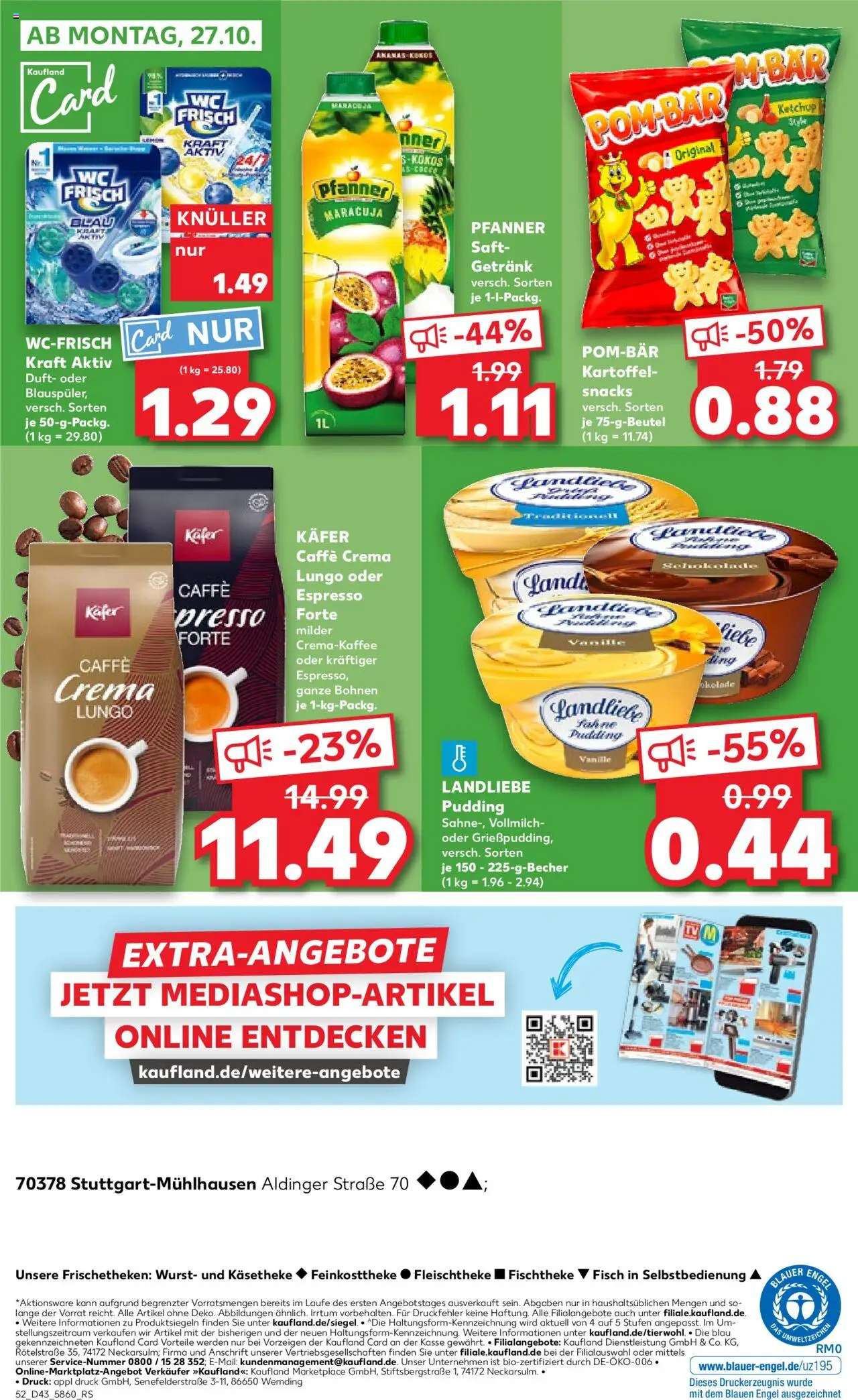 Kaufland prospekt Stuttgart	 – gültig ab 23.10.2025 | Seite: 52 | Produkte: Duft, Fisch, Wurst, TV