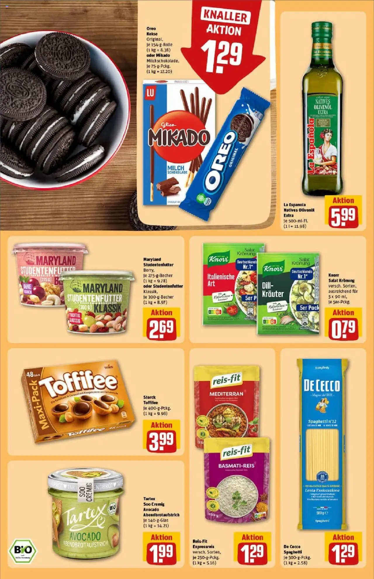 Rewe prospekt Kassel / Niederzwehren	 - gültig ab dem 06.07.2025 | Seite: 22 | Produkte: Basmatireis, Olivenol, Toffifee, Kekse
