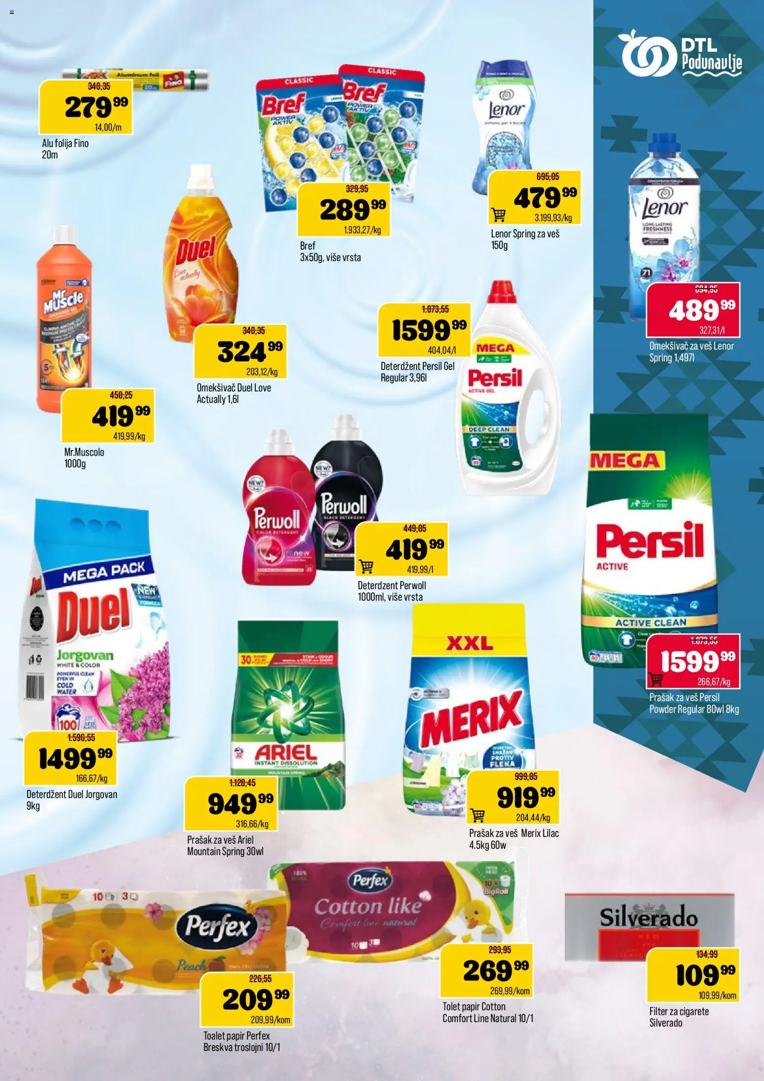 Podunavlje katalog - važi od 22.10.2025 | Strana: 11 | Proizvode: Deterdžent, Bref, Lenor, Prašak za veš