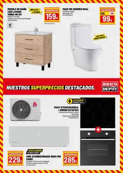 Vista previa Brico Depôt folleto válido desde el 27.03.2026 | Página: 3 | Productos: Horno, Aire acondicionado, Lavabo, Baño