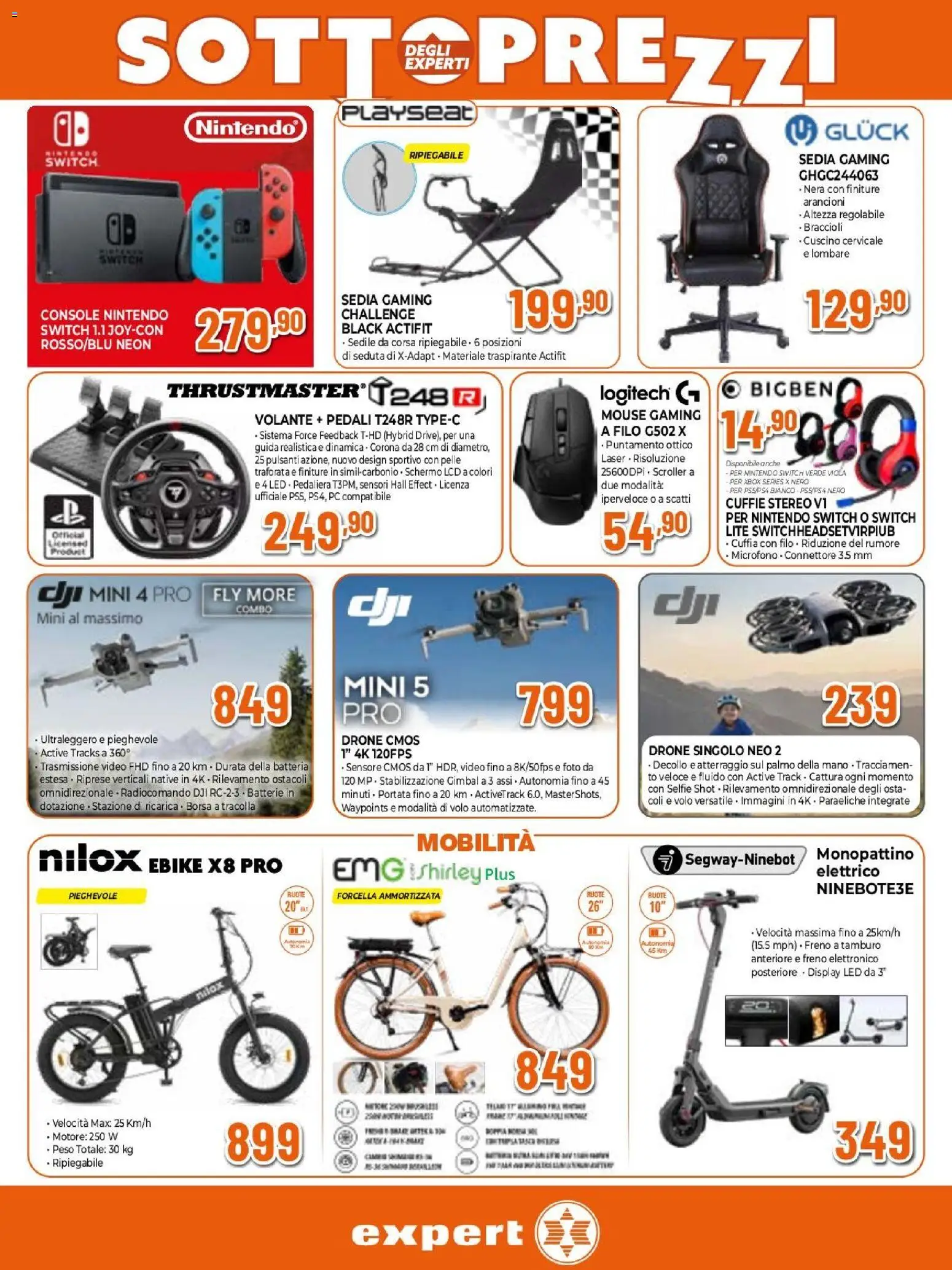 Volantino Expert del 26.02.2026 | Pagina: 10 | Prodotti: Drone, Video, Cuffie, Cuscino