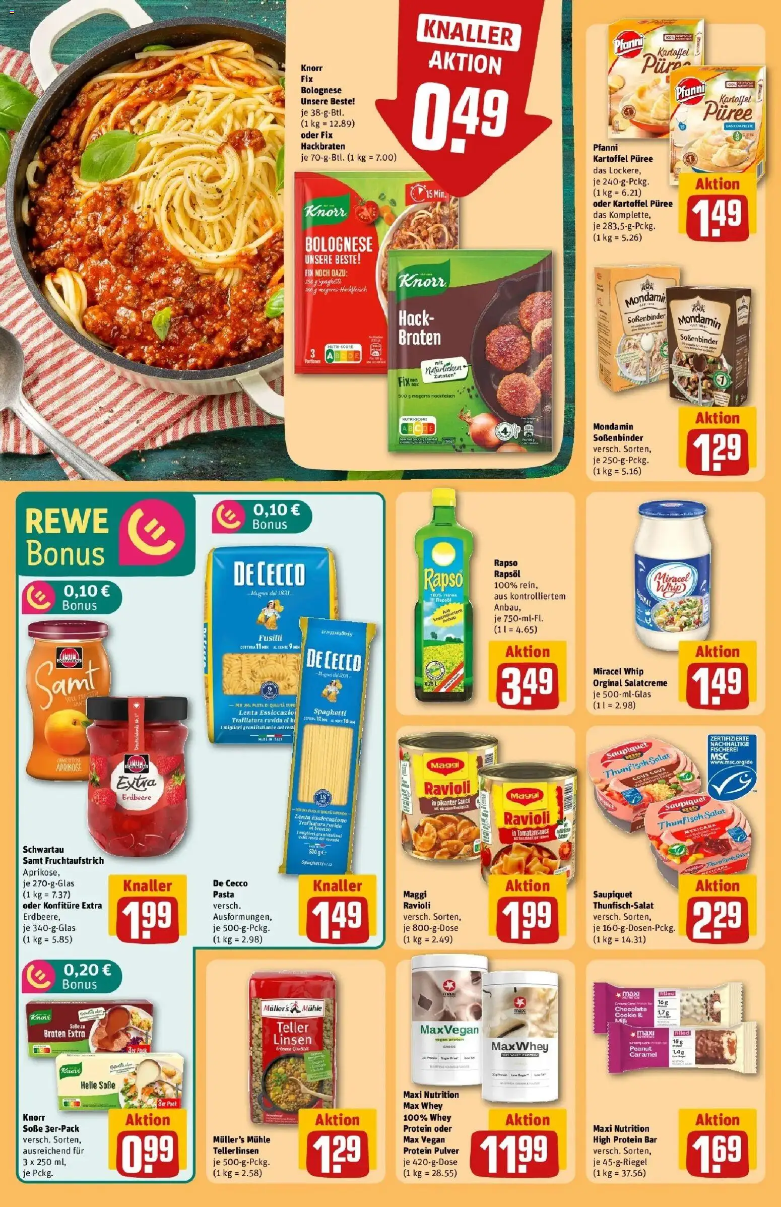 Rewe prospekt Kassel / Niederzwehren	 – gültig ab 22.02.2026 | Seite: 20 | Produkte: Knorr fix, Maggi, Salat, Rapso rapsol