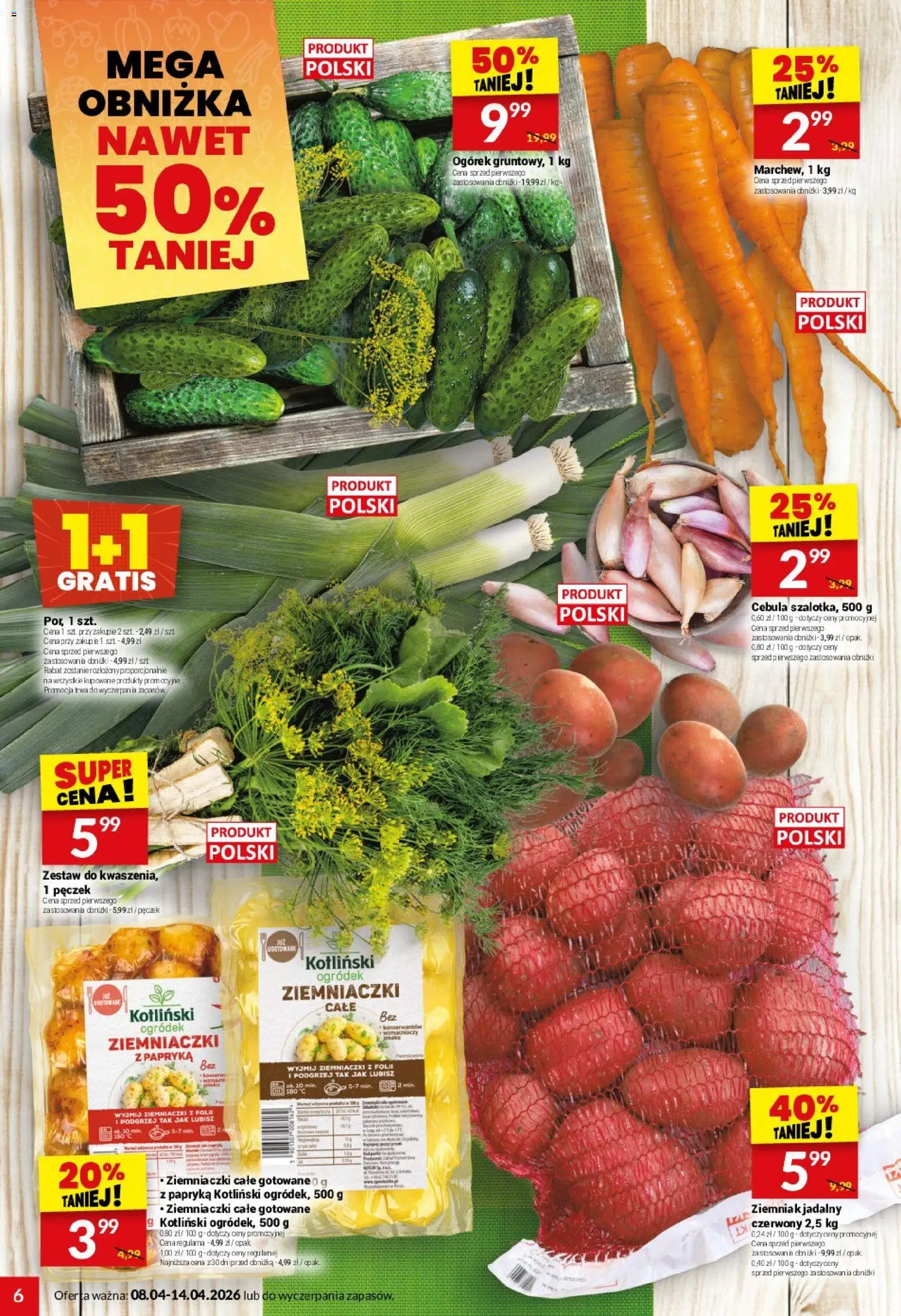 Twój Market gazetka od 08.04.2026 | Strona: 6 | Produkty: Papryka, Ziemniaczki
