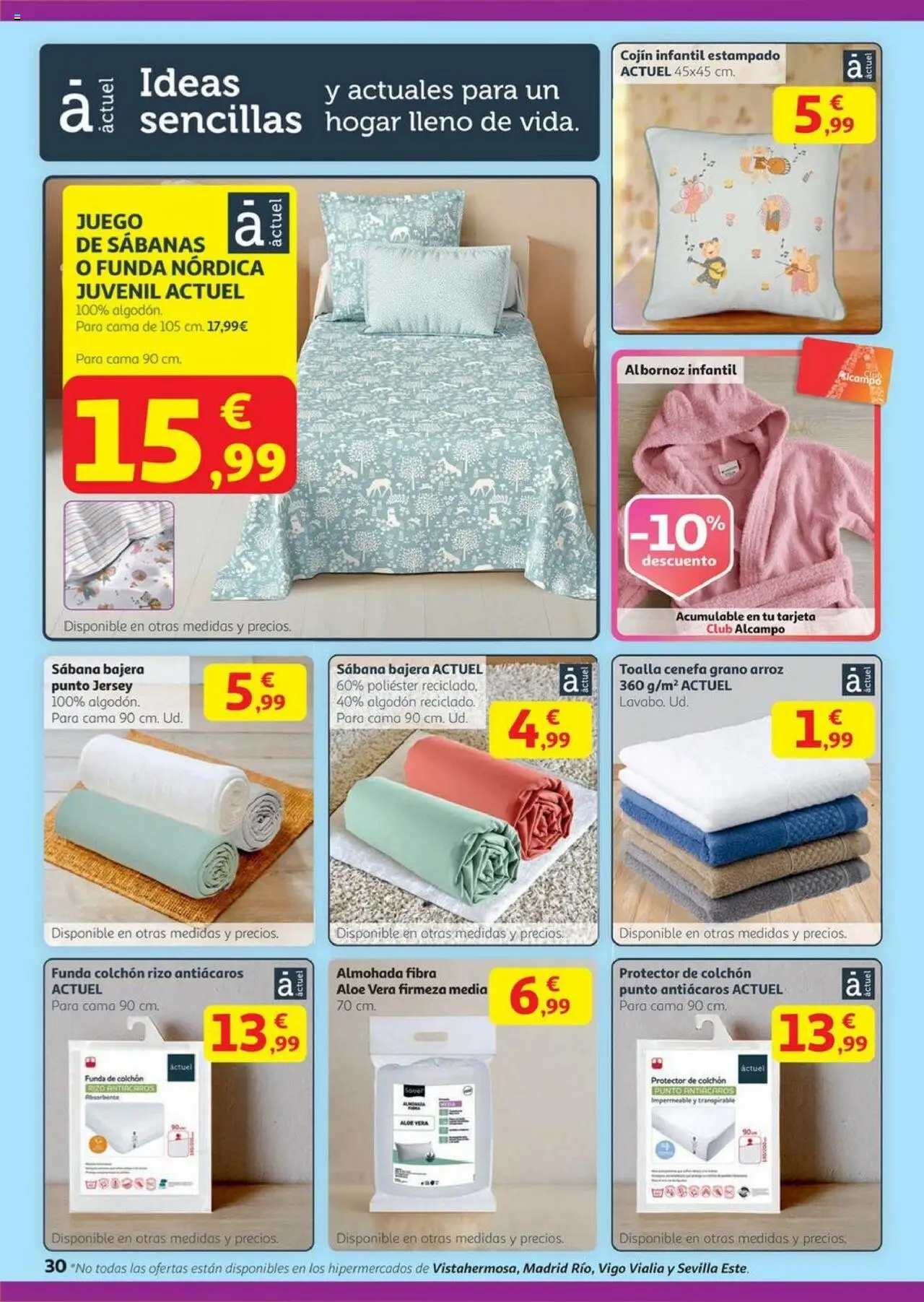Alcampo - HG catalan  │ válido desde el 14.08.2025 | Página: 30 | Productos: Arroz, Colchon, Funda, Cojín