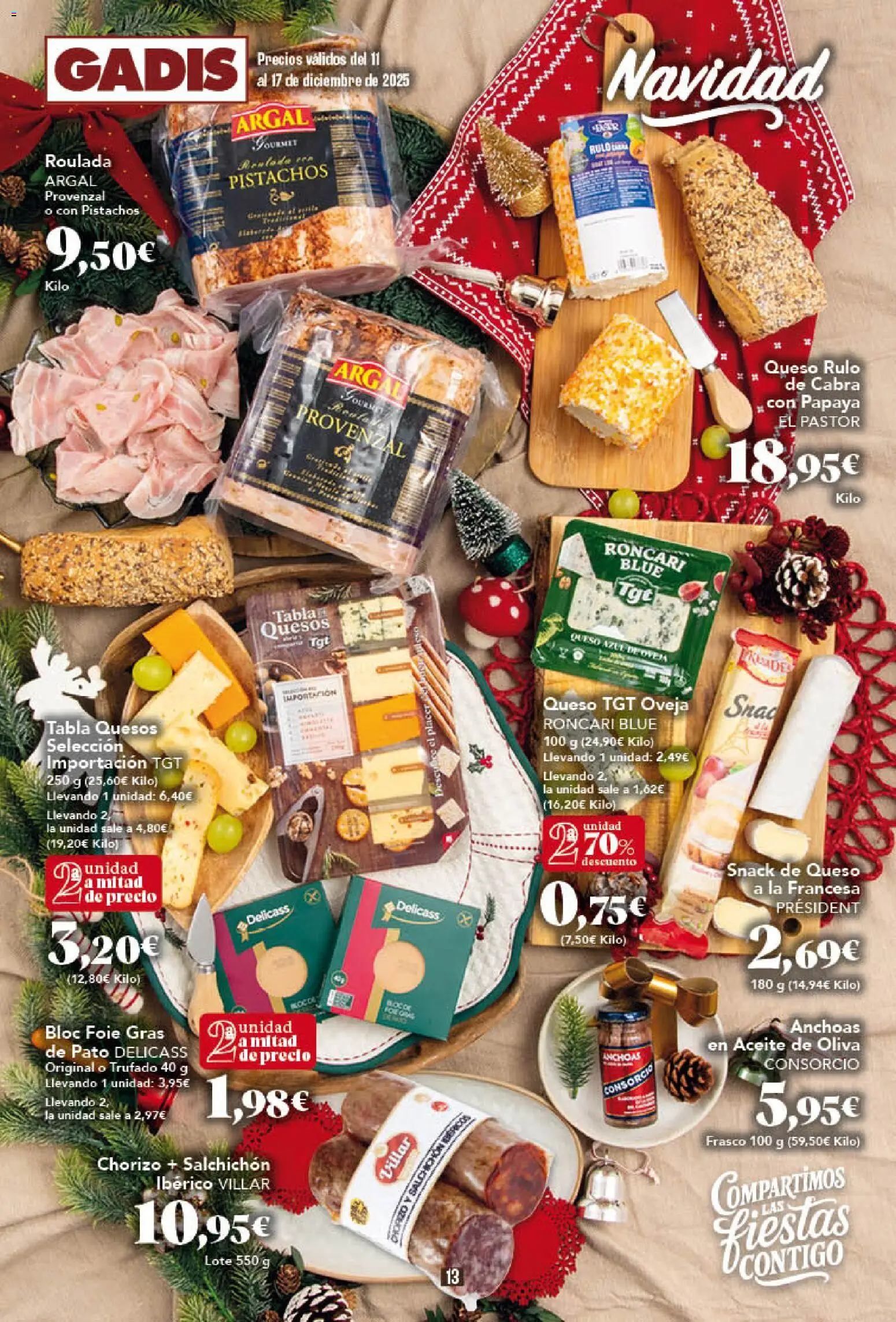 Gadis - folleto │ válido desde el 11.12.2025 | Página: 13 | Productos: Queso, Aceite, Aceite de oliva