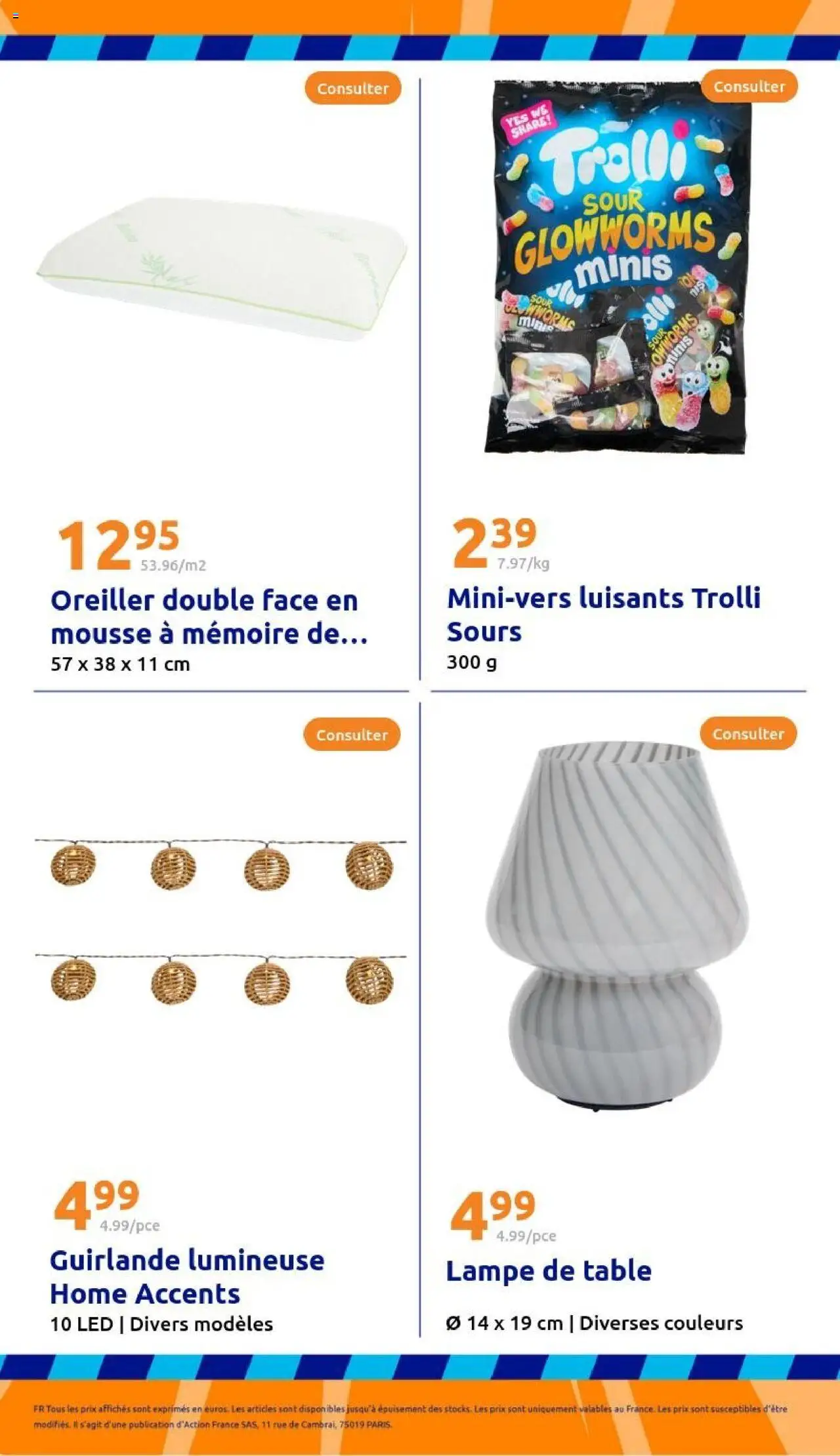  | Page: 38 | Produits: Guirlande lumineuse, Mousse, Oreiller, Table