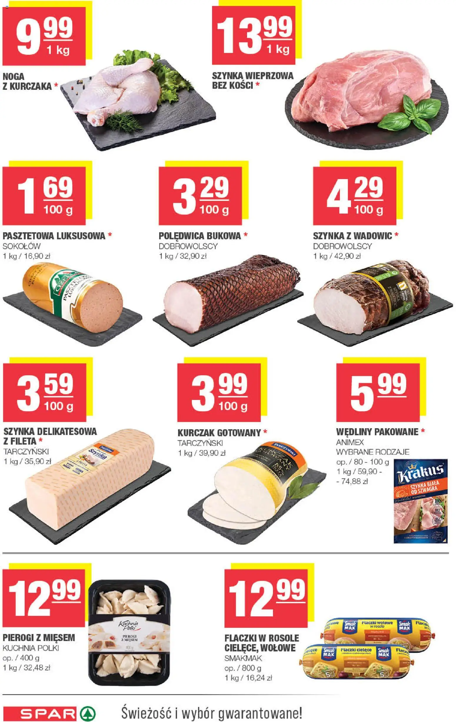 Spar Gazetka od 21.01.2026 | Strona: 4 | Produkty: Kurczak, Pierogi, Pierogi z mięsem, Szynka wieprzowa