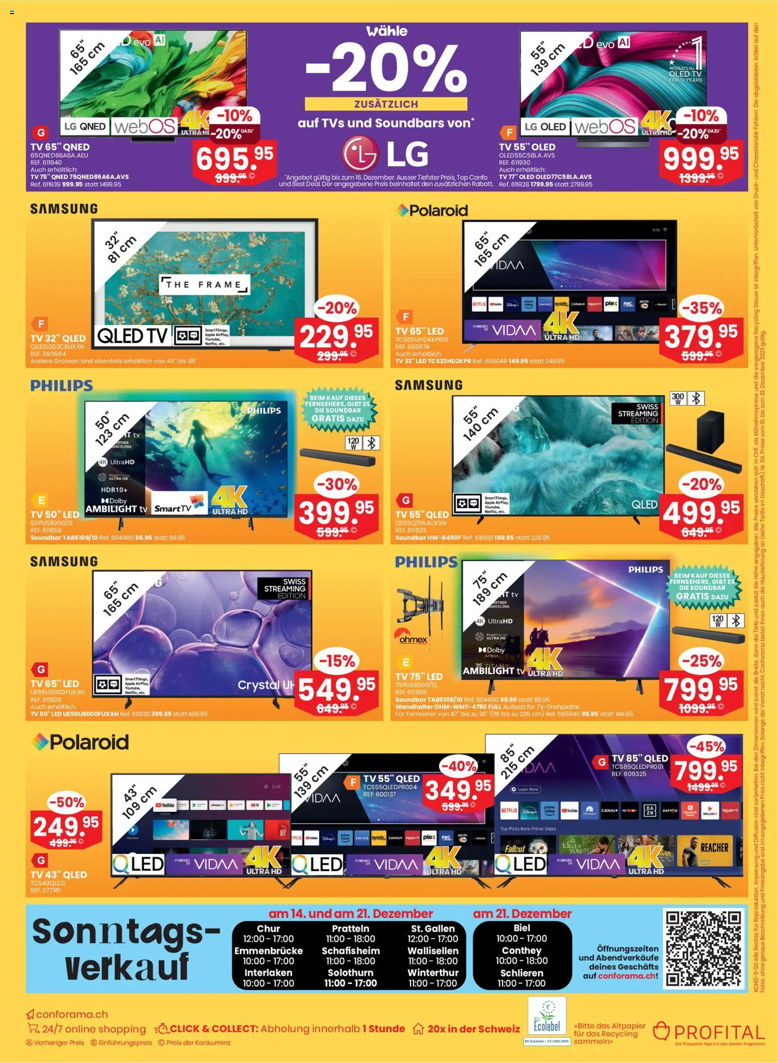Conforama Aktionen – gültig ab 10.12.2025 | Seite: 16 | Produkte: Fernseher, Top, LG, Philips