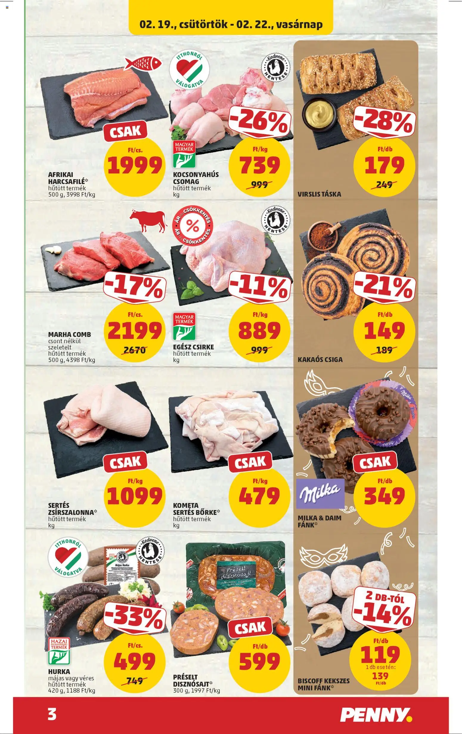 PENNY akciós ujság - amely érvényes a következő dátumtól: 19.02.2026 | Oldal: 3