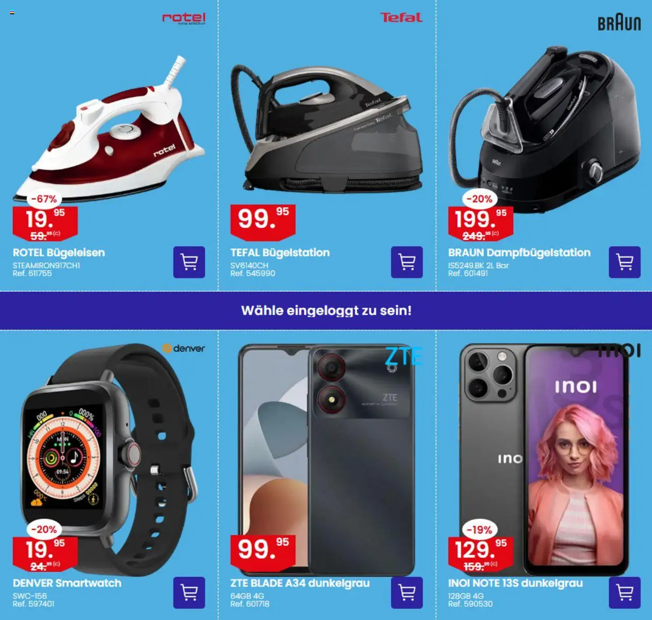 Conforama Aktionen ab 10.06.2025 | Seite: 6 | Produkte: Bügeleisen, Smartwatch
