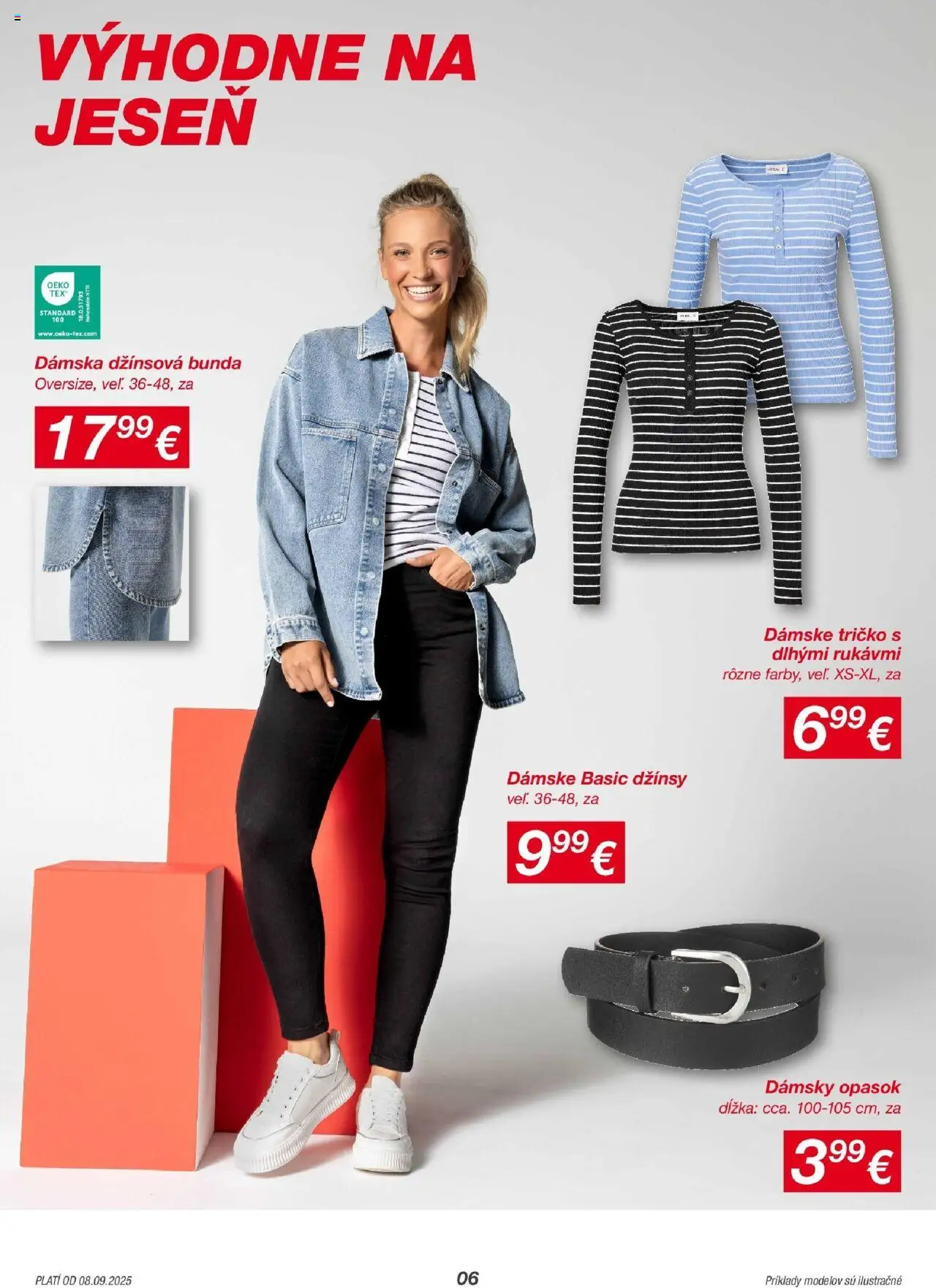Nové Kik akcie – leták je platný od 08.09.2025 | Strana: 6 | Produkty: Tričko, Bunda, Opasok