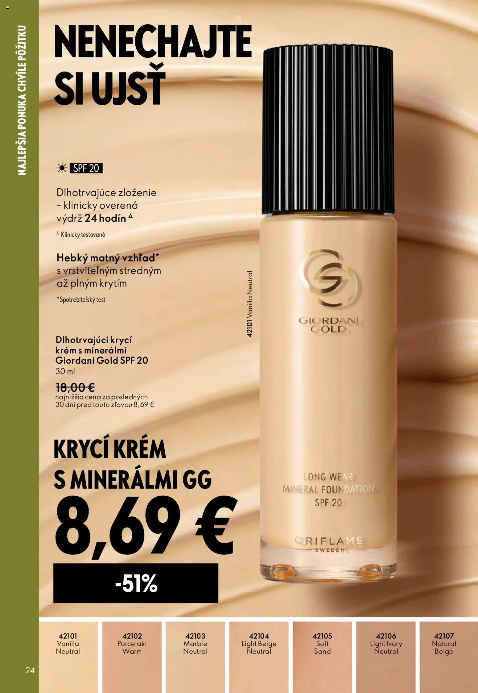 Nové Oriflame akcie – leták je platný od 25.03.2026 | Strana: 24 | Produkty: Krém