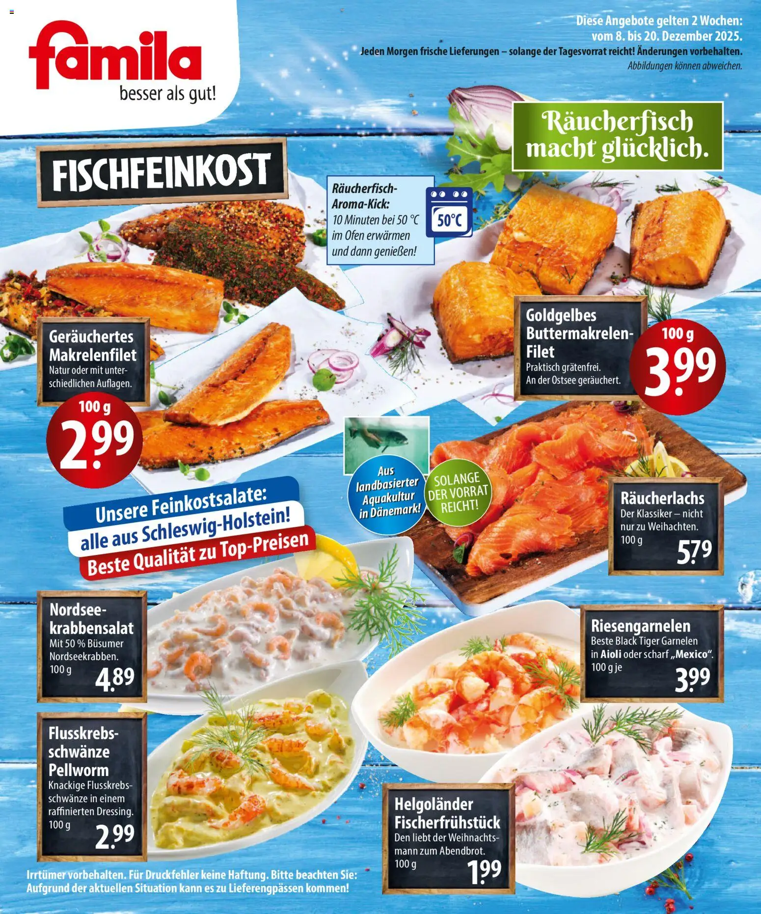 Famila  Fischmarkt – gültig ab 08.12.2025 | Seite: 2 | Produkte: Ofen, Dressing, Garnelen, Tiger garnelen