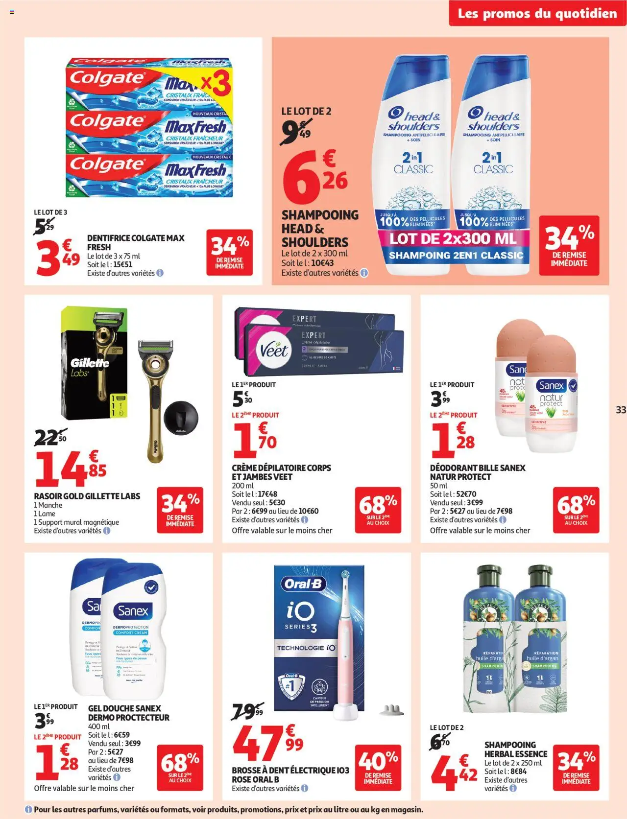  | Page: 33 | Produits: Shampooing, Beurre de karité, Déodorant, Crème dépilatoire