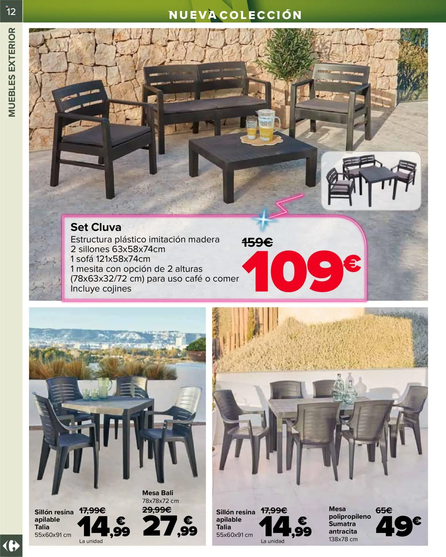 Carrefour Jardin │ válido desde el 14.04.2026 | Página: 12 | Productos: Muebles, Sofá, Sillón, Mesa