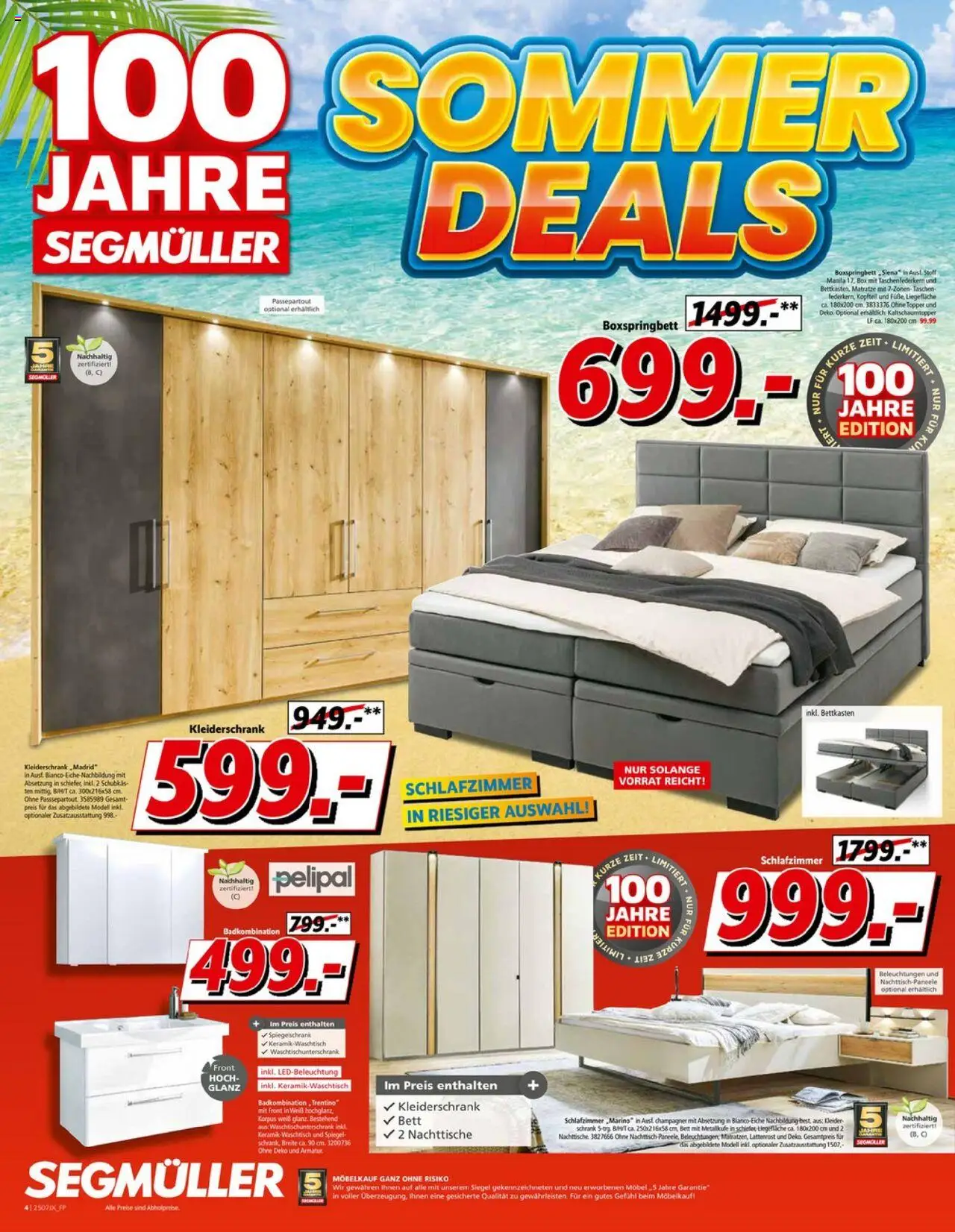 Segmüller Prospekt 	 - gültig ab dem 05.07.2025 | Seite: 4 | Produkte: Matratze, Schrank, Box, Spiegel