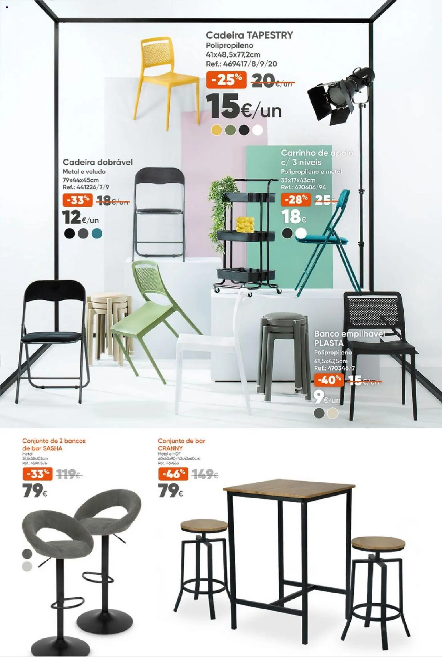 Hôma Catálogo │ válido de 09.01.2026 | Página: 14 | Produtos: Banco, Cadeira, Carrinho de apoio