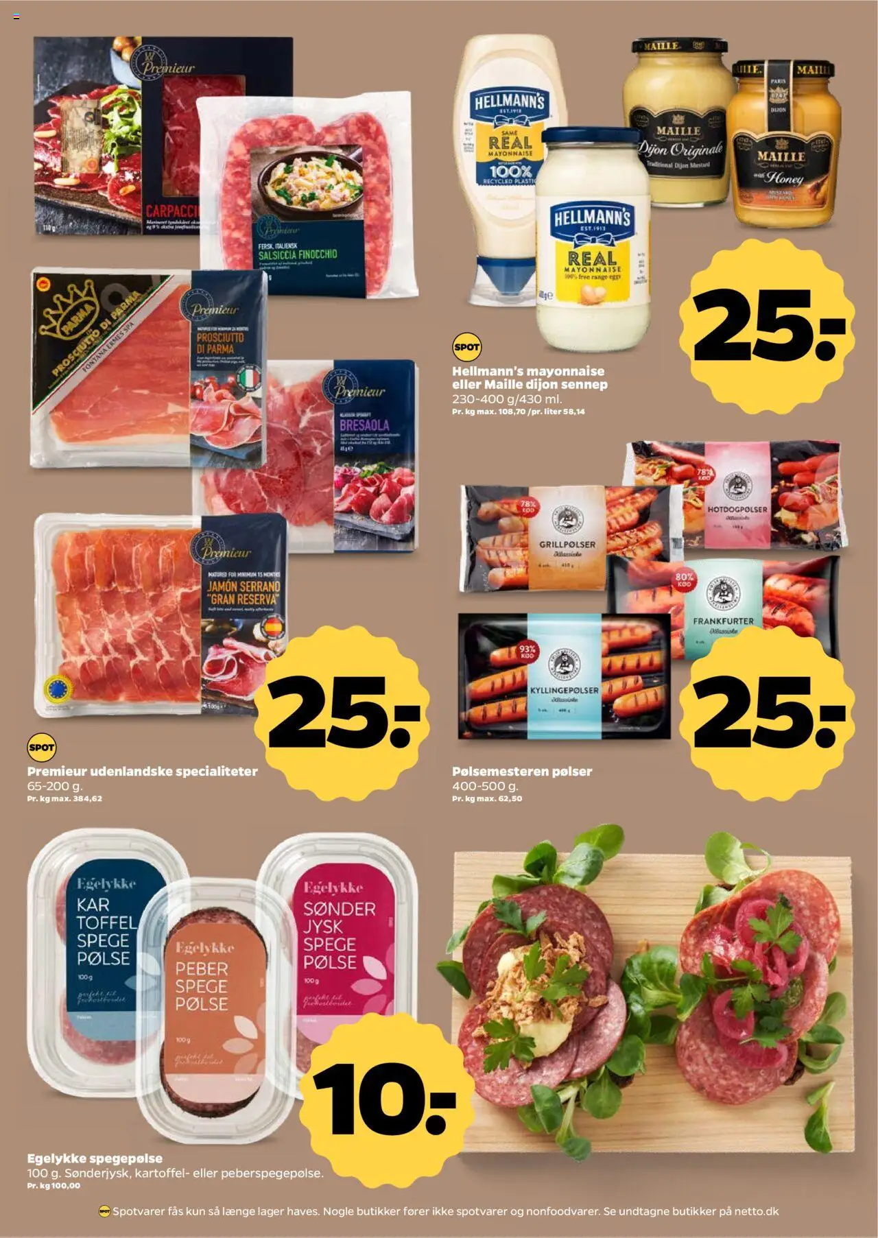 Netto tilbudsavis – gyldig fra 20.09.2025 | Side: 16 | Produkter: Pølser, Peber, Sennep, Grill