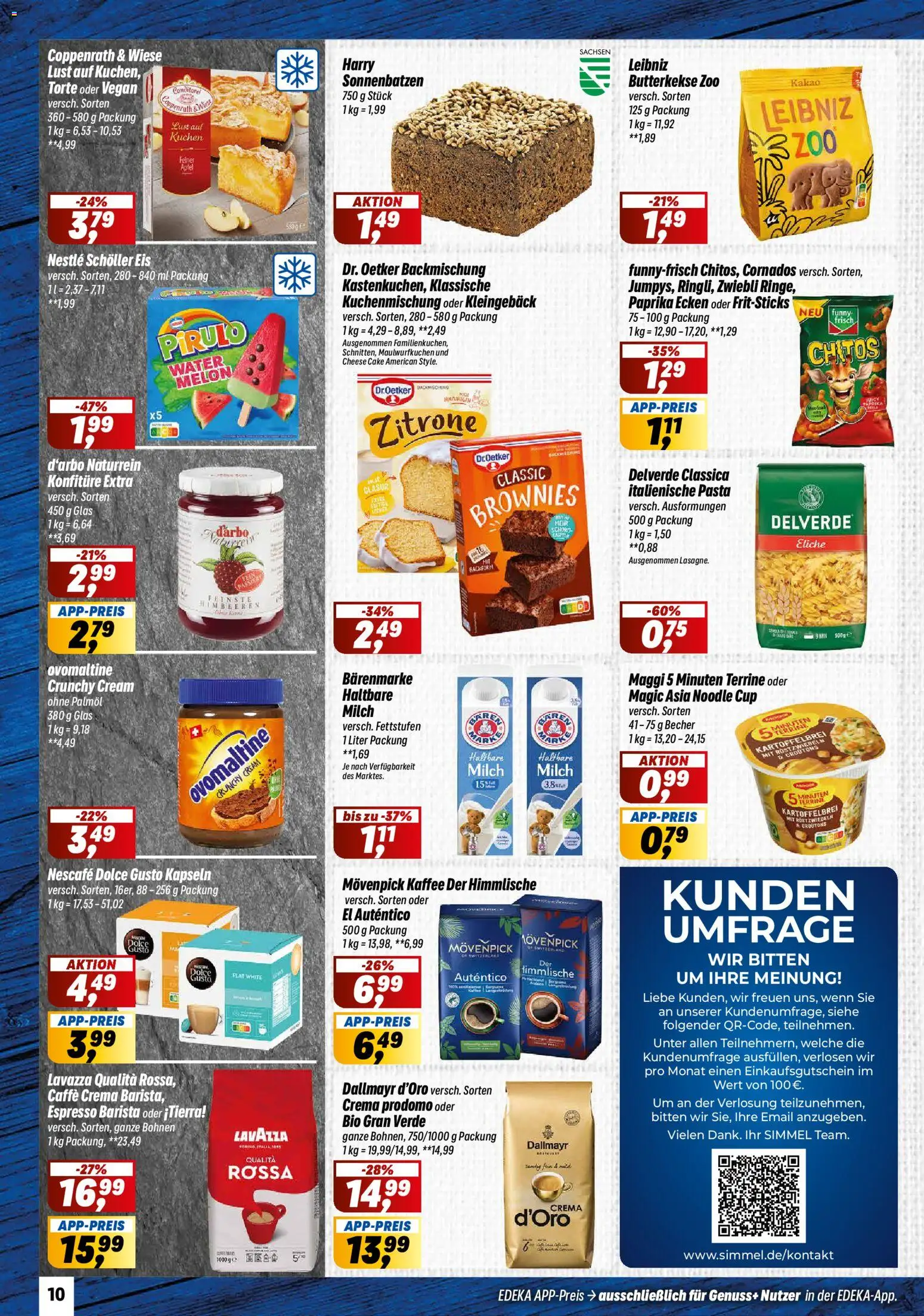 Simmel Prospekt 	 – gültig ab 01.12.2025 | Seite: 10 | Produkte: Himbeeren, Ovomaltine, Kuchen, Eis