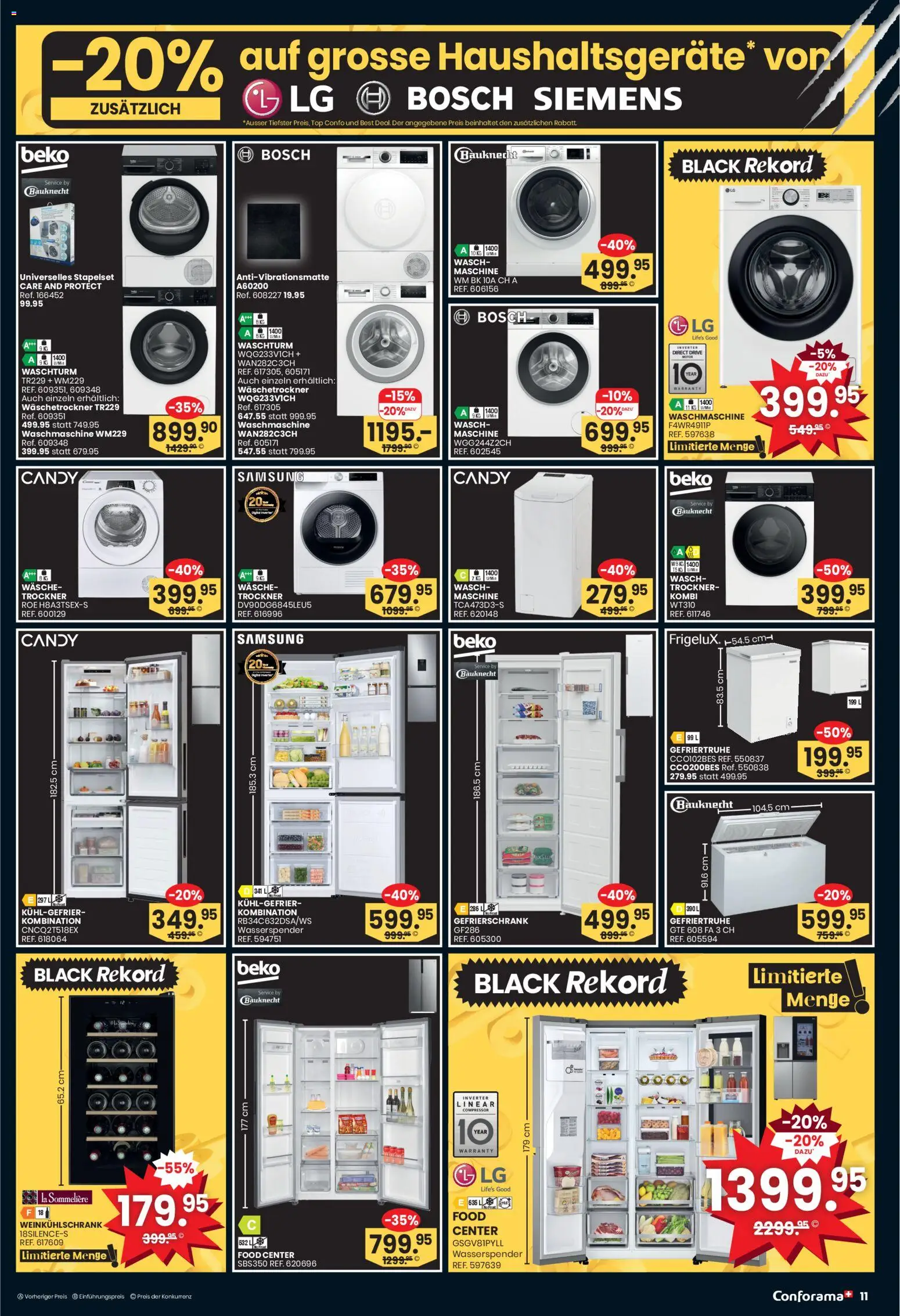 Conforama - Black Friday – gültig ab 23.11.2025 | Seite: 11 | Produkte: Top, Waschmaschine, Bosch, LG