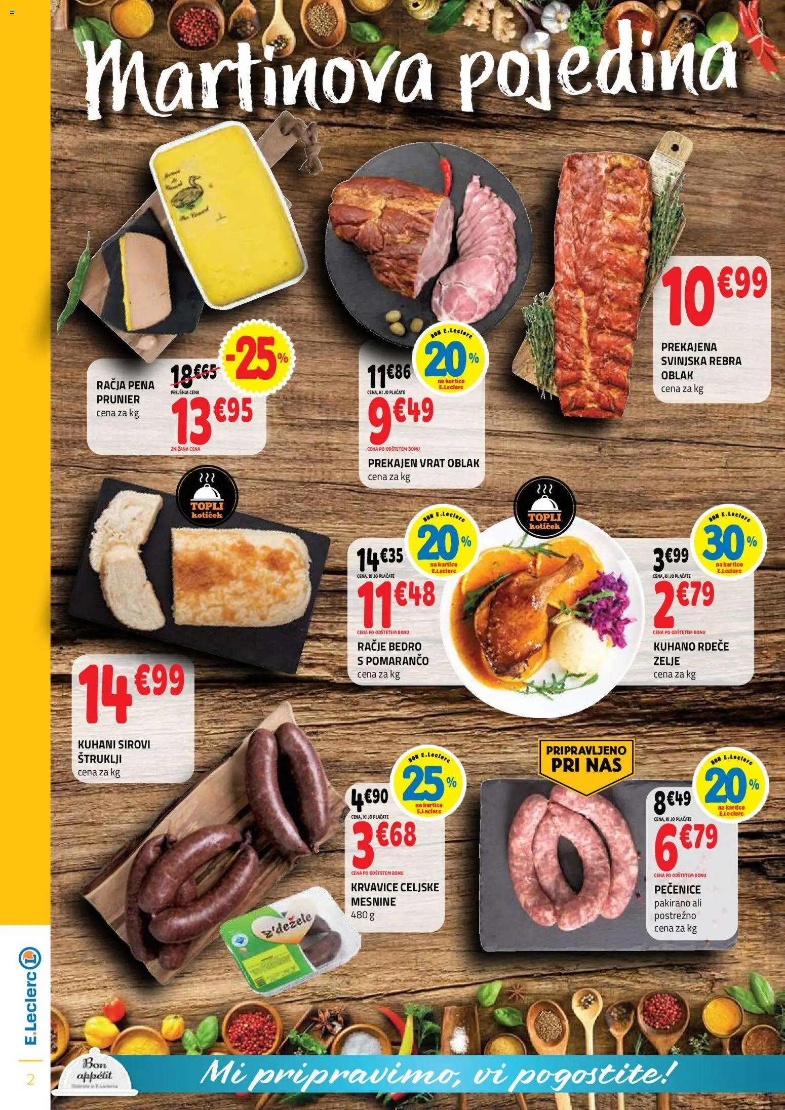 Novi E.leclerc katalog ponudbe – veljaven od 05.11.2025 | Stran: 2 | Izdelki: Štruklji, Zelje