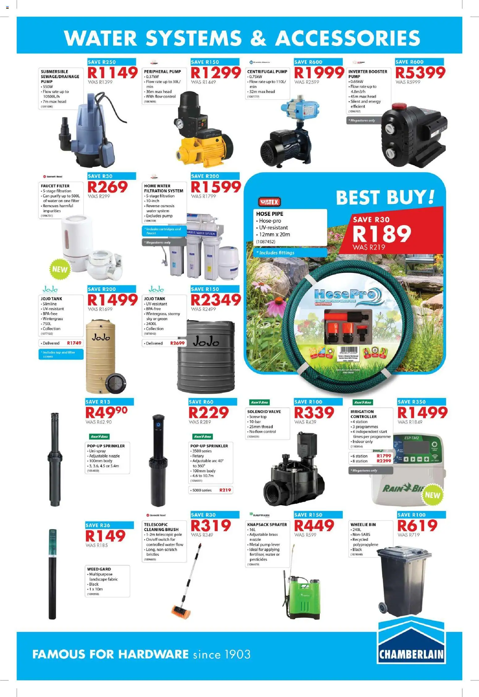 New Chamberlain catalogue – valid from 23.10.2025 | Page: 7 | Products: Switch, Garden hose, Valve, Water