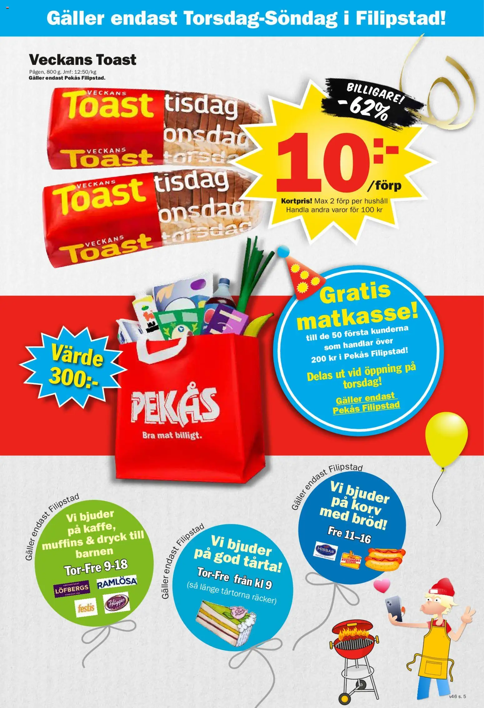 Pekås reklamblad aktuell från 10.11.2025 | Sida: 5 | Produkter: Galler, Bröd