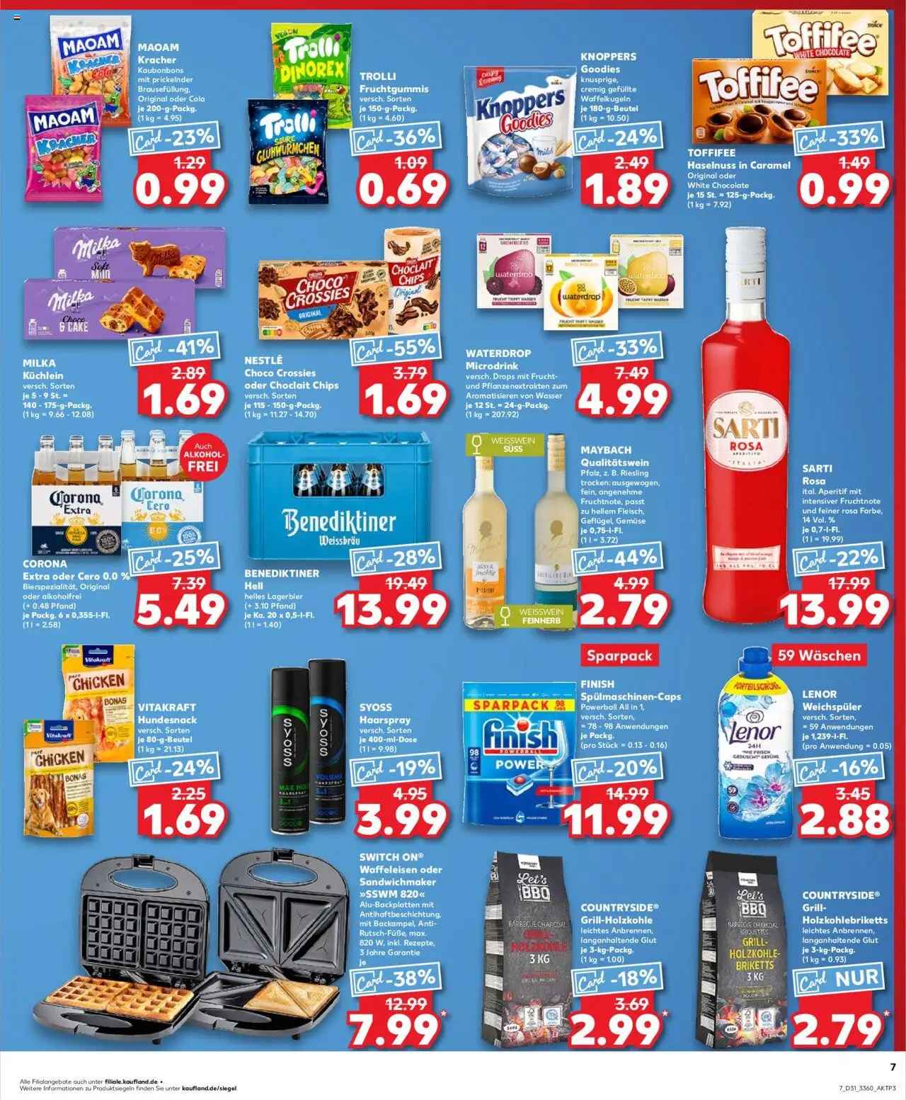 Kaufland Prospekt 	 - gültig ab dem 31.07.2025 | Seite: 7 | Produkte: Haarspray, Benediktiner hell, Toffifee, Knoppers
