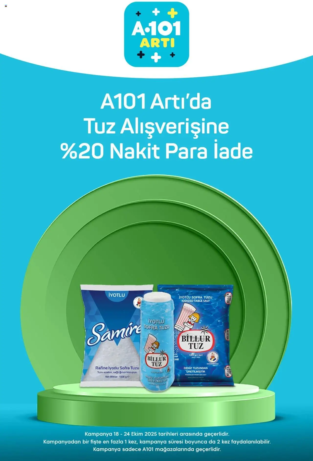 A101 Arti - 18.10.2025 tarihinden itibaren geçerlidir | Sayfa: 6 | Ürünler: Tuz