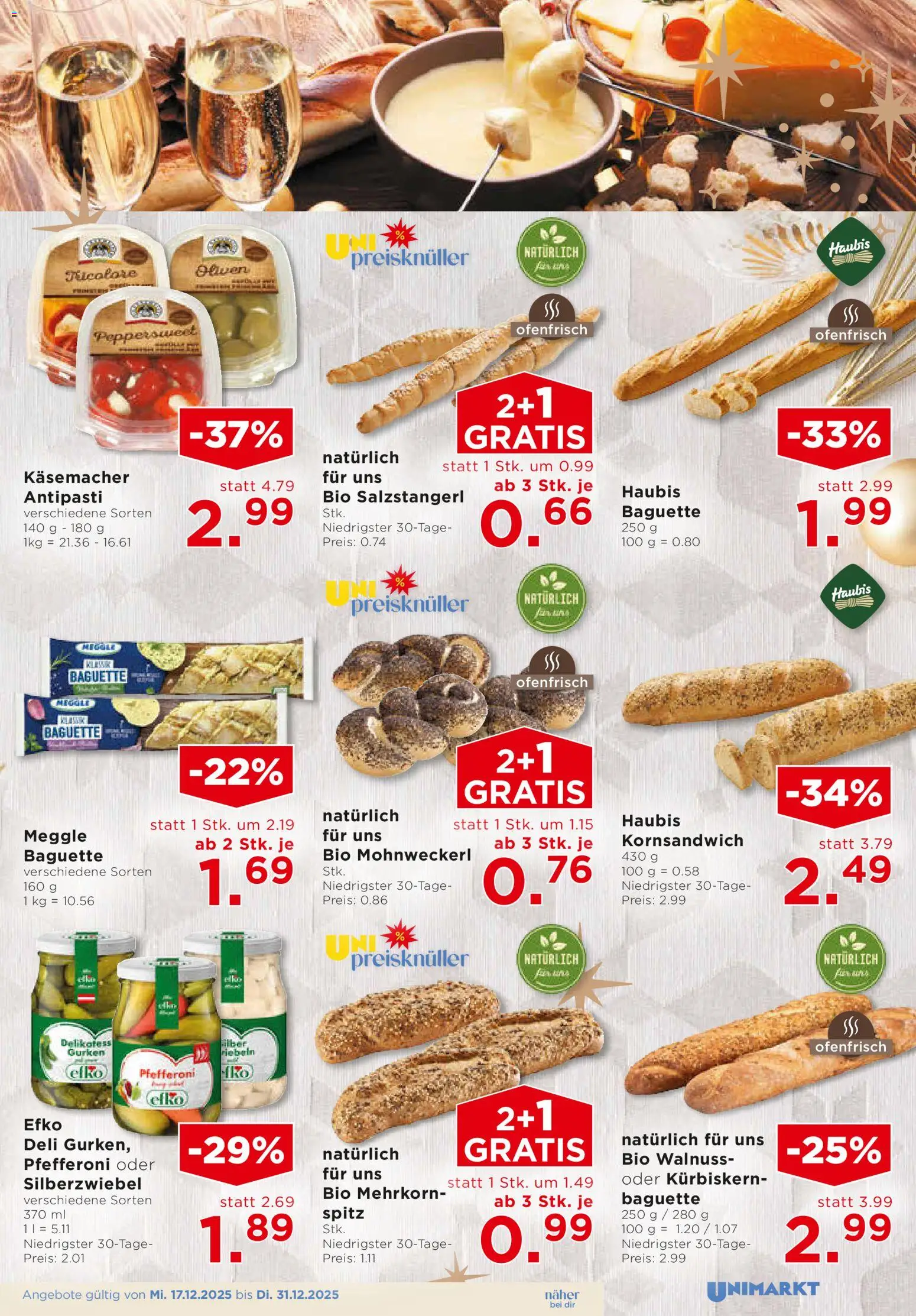Unimarkt Ost gültig ab 17.12.2025 | Seite: 9 | Produkte: Gurken, Jääkaappipakastin, Szeder