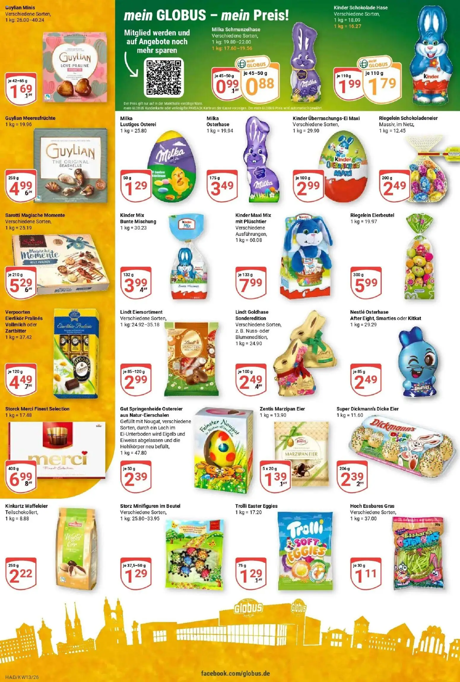 Globus prospekt Halle (saale)	 – gültig ab 23.03.2026 | Seite: 7 | Produkte: Kinder schokolade, Schokolade, Smarties, Meeresfrüchte