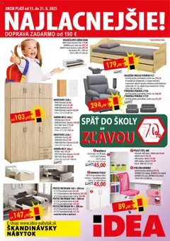 IDEA nábytok leták - náhľad platný od 15.08.2025