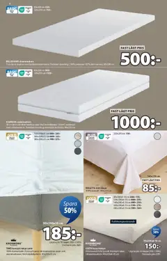 JYSK - erbjudanden - Förhandsvisning av reklamblad från butik JYSK aktuell från 06.10.2025 | Sida: 8 | Produkter: Lakan, Resårmadrass, Skummadrass, Madrass
