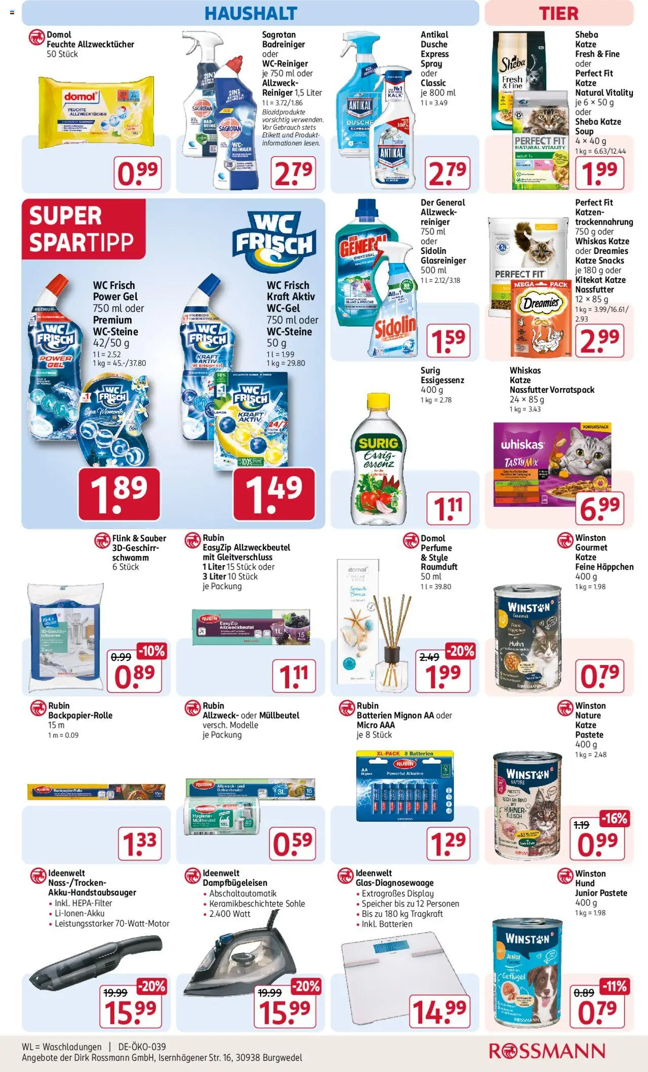 Rossmann Prospekt 	 - gültig ab dem 25.08.2025 | Seite: 13 | Produkte: Sheba, Essig, Dusche, Wc frisch