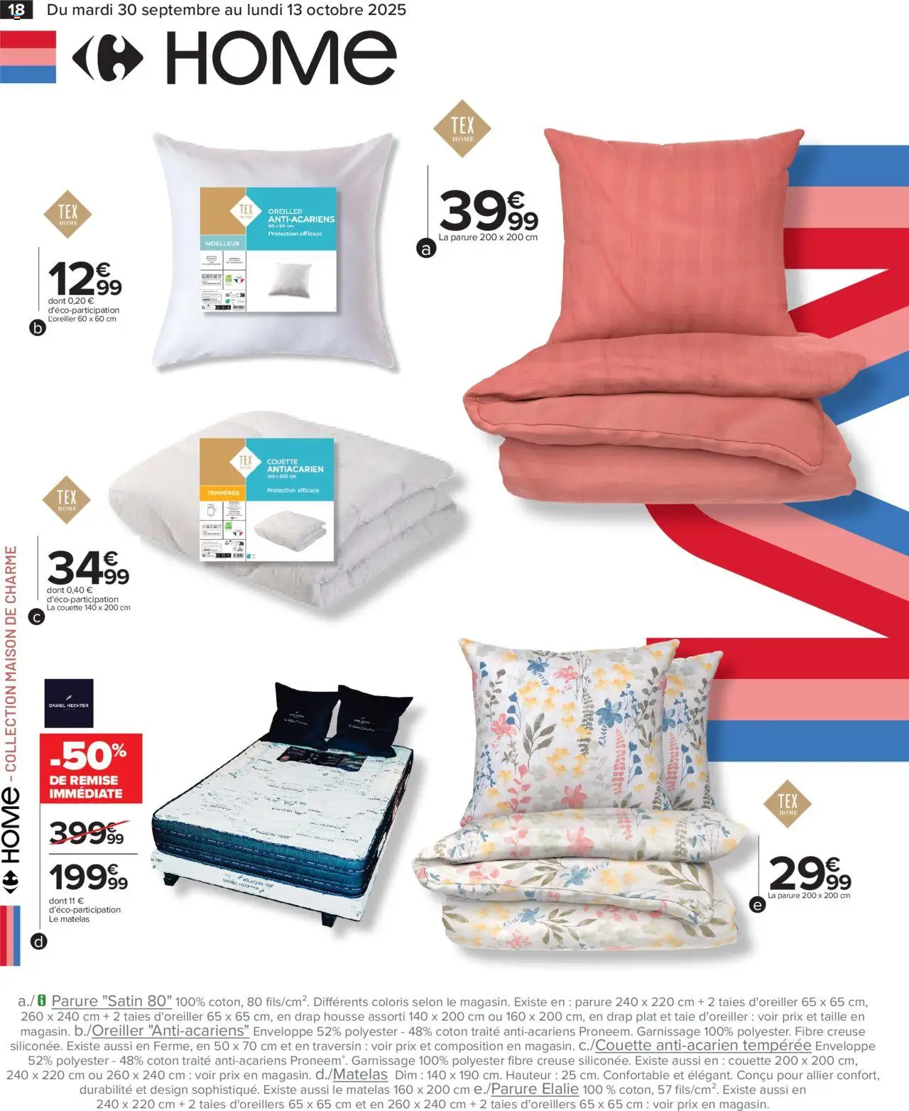  | Page: 18 | Produits: Taie d'oreiller, Enveloppe, Oreiller, Couette