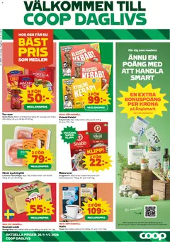 Coop Daglivs - erbjudanden - Förhandsvisning av reklamblad från butik Coop Daglivs aktuell från 26.01.2026