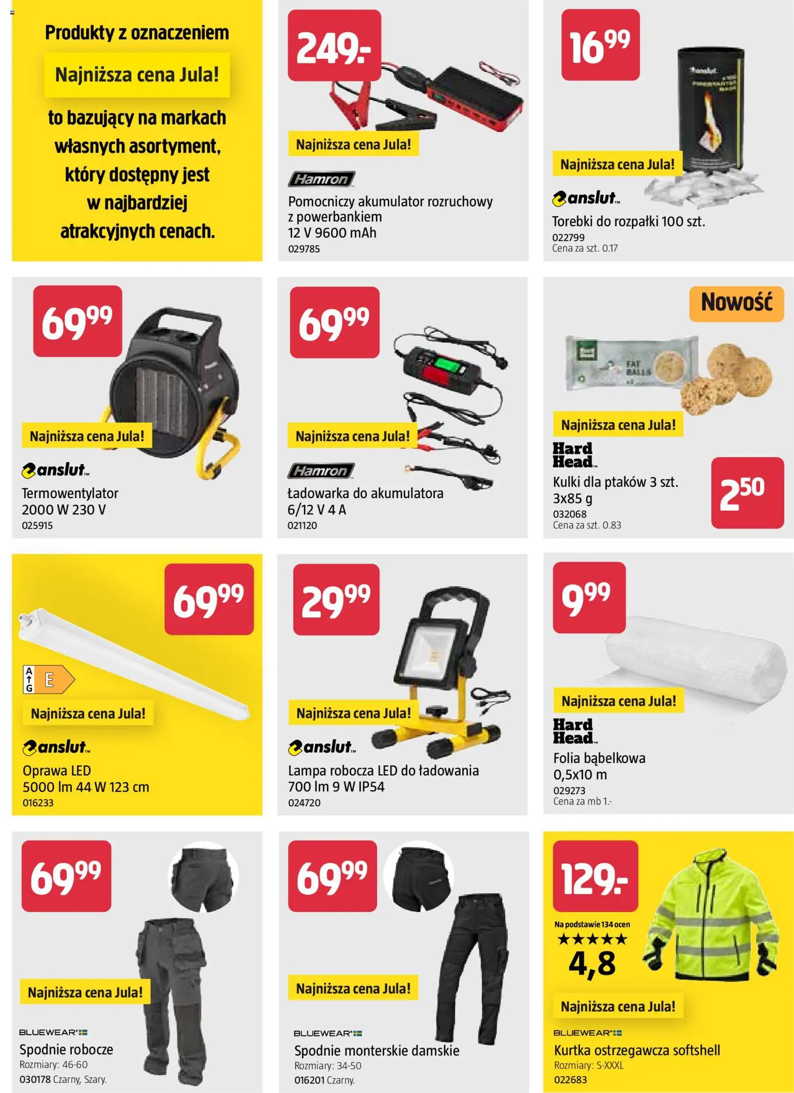 Jula Gazetka od 30.12.2025 | Strona: 5 | Produkty: Kurtka, Spodnie, Ładowarka, Lampa
