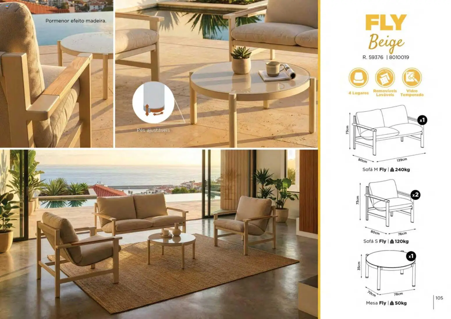 Espaço Casa folheto Ar Livre 2026 │ válido de 07.03.2026 | Página: 105 | Produtos: Sofá, Mesa