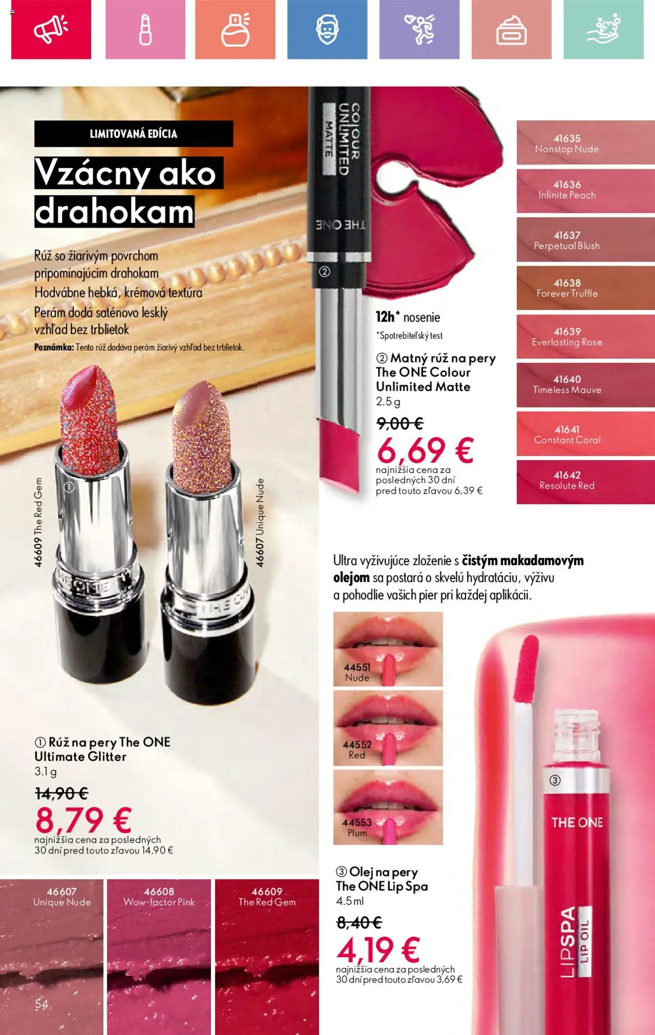 Katalóg Oriflame 10 2025 │ platný od 06.07.2025 | Strana: 54 | Produkty: Olej, Rúž na pery