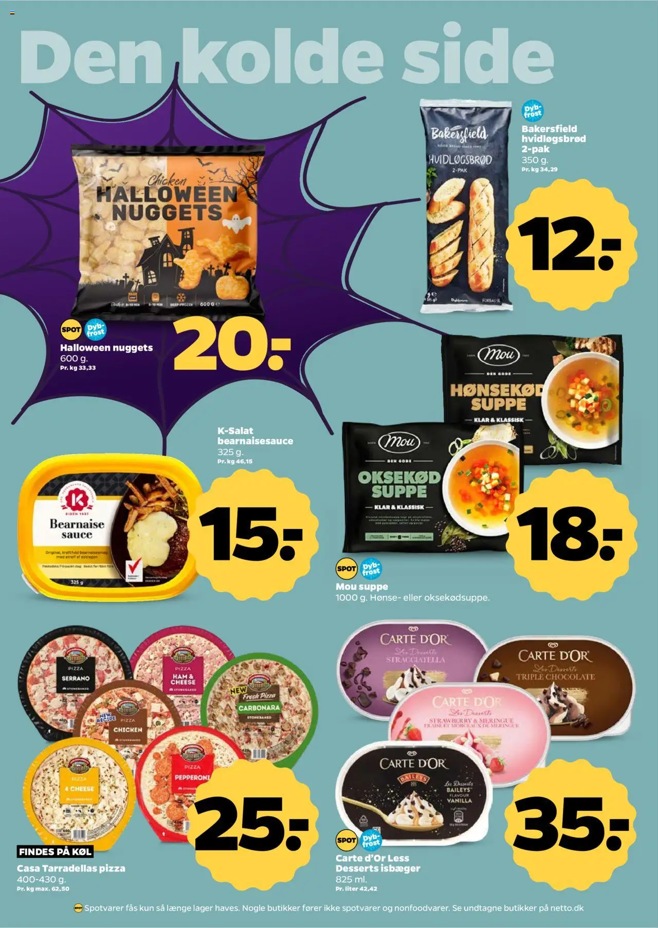 Netto tilbudsavis – gyldig fra 18.10.2025 | Side: 19 | Produkter: Amendoins, Nuggets, Oksekød, Suppe