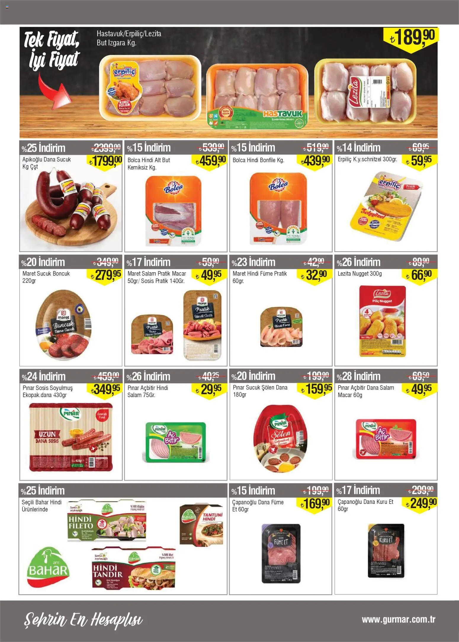 Gürmar Katalog - 01.02.2026 tarihinden itibaren geçerlidir | Sayfa: 4 | Ürünler: Sosis, Hindi füme, Sucuk, Piliç nugget