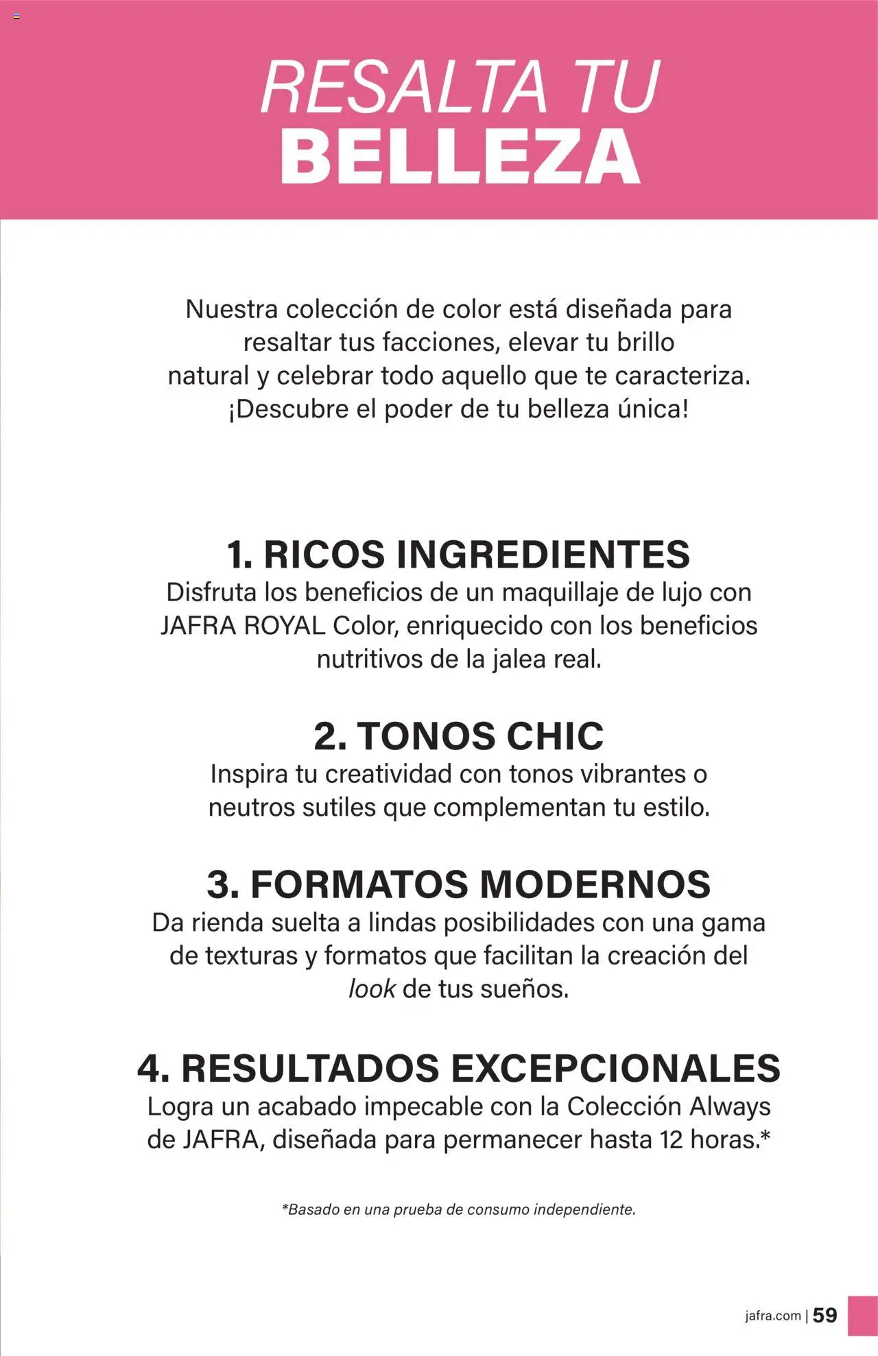 JAFRA folleto │ válido desde el 01.08.2025 | Página: 59 | Productos: Maquillaje, Κρεμάστρα, Té