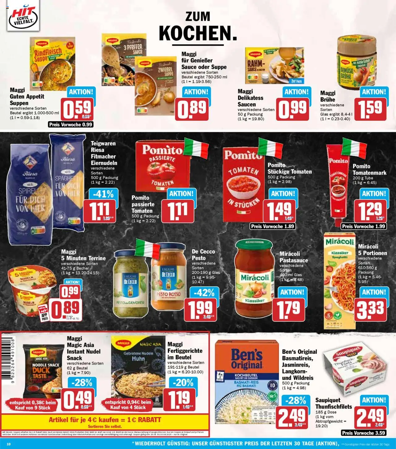 HIT - Mecklenburg-Vorpommern - gültig ab dem 25.08.2025 | Seite: 10 | Produkte: Basmatireis, Pfeffer, Fertiggerichte, Rindfleisch