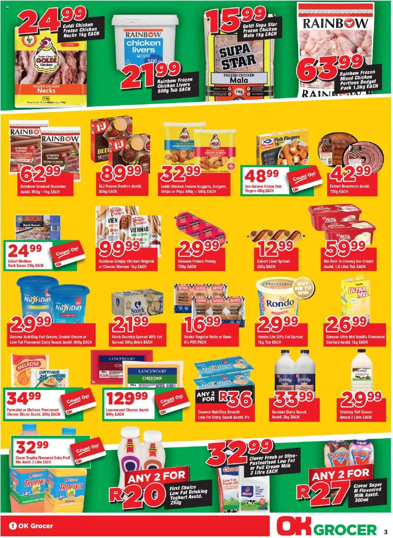 OK Foods Eastern Cape - OK Grocer │ valid from 25.08.2025 | Page: 3 | Products: Drone, Cream, Chilli, Bacon