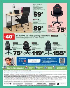 Carrefour - Vuelta al Cole Textil │ válido desde el 18.08.2025 | Página: 19 | Productos: Sillón, Silla de escritorio, Mesa, Silla