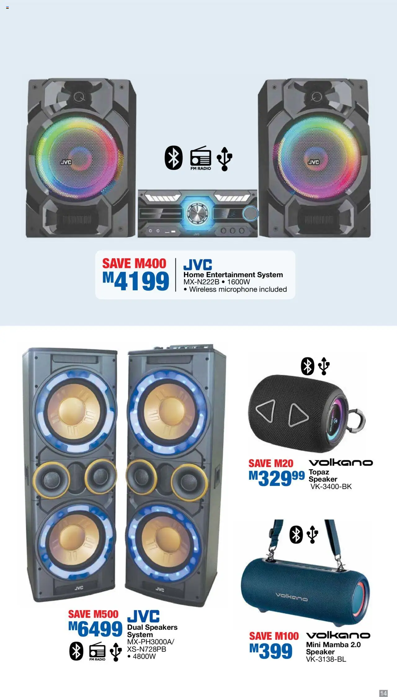 New OK Furniture catalogue – valid from 06.10.2025 | Page: 14 | Products: Radio, Microphone, Speaker