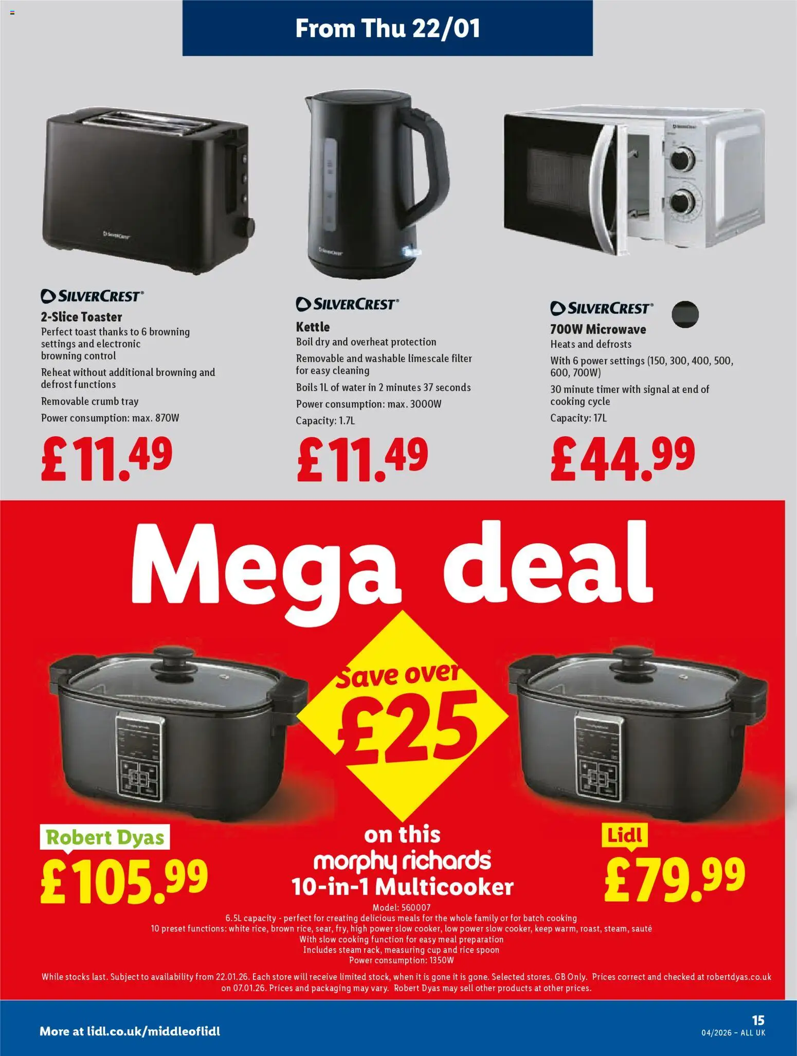 {H1} | Page: 19 | Products: Microwave, Rice, Kettle, Toaster