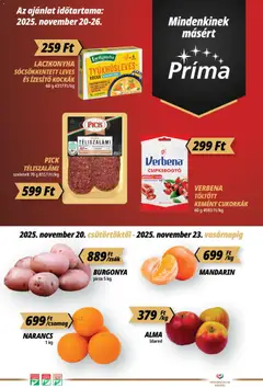 CBA Príma Akciós újság - amely érvényes a következő dátumtól: 20.11.2025