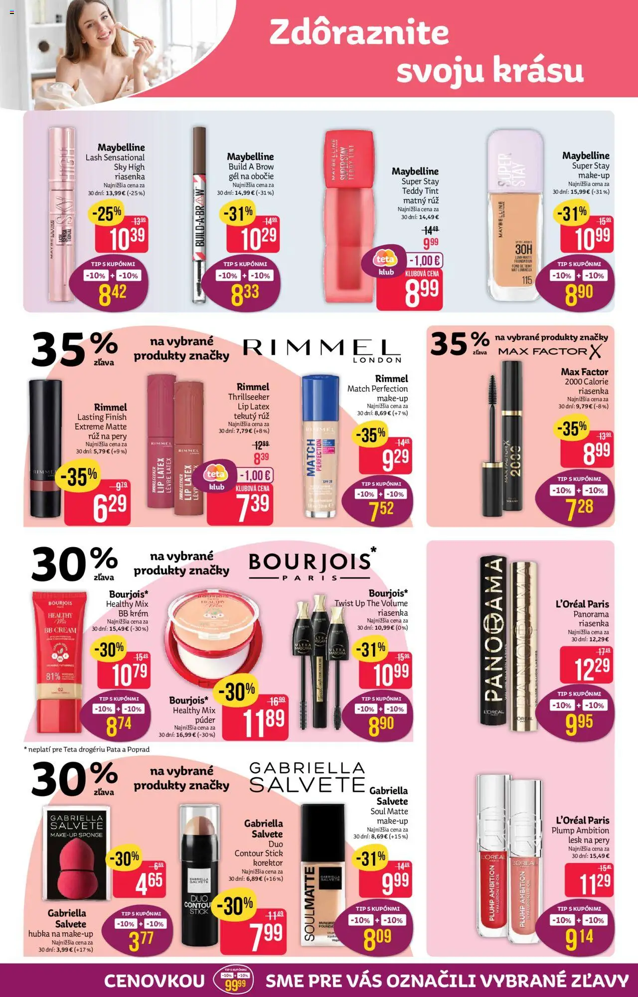 Nové Teta drogerie akcie – leták je platný od 13.10.2025 | Strana: 2 | Produkty: Korektor, Púder, Hubka, Krém